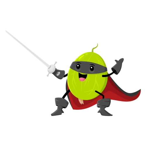 Craft Supply Classroom Cutout – Superhero Gooseberry Fruit Cutout